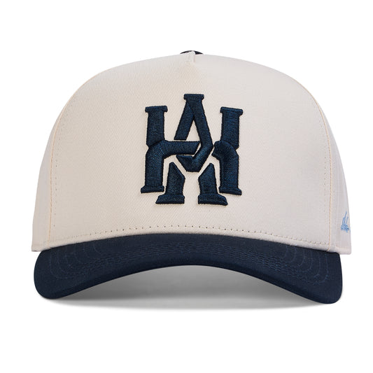 Monogram Cap | Cream & Navy
